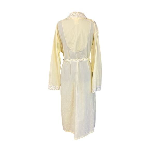 Secret treasures butter yellow ditzy floral cotton blend robe cottagecore large - Picture 3 of 15